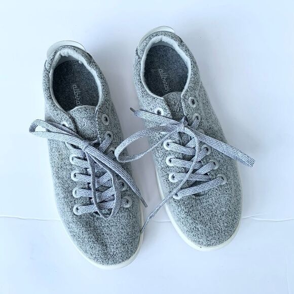 Allbirds wool piper light grey lace up natural fiber shoes woman’s size 10 - Picture 1 of 9